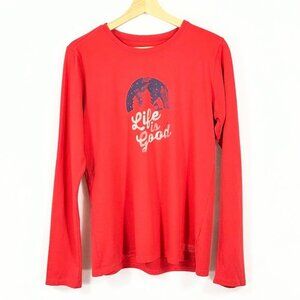 Life Is Good Holiday T-Shirt Cotton Festive Party Academia Holiday Vibes M